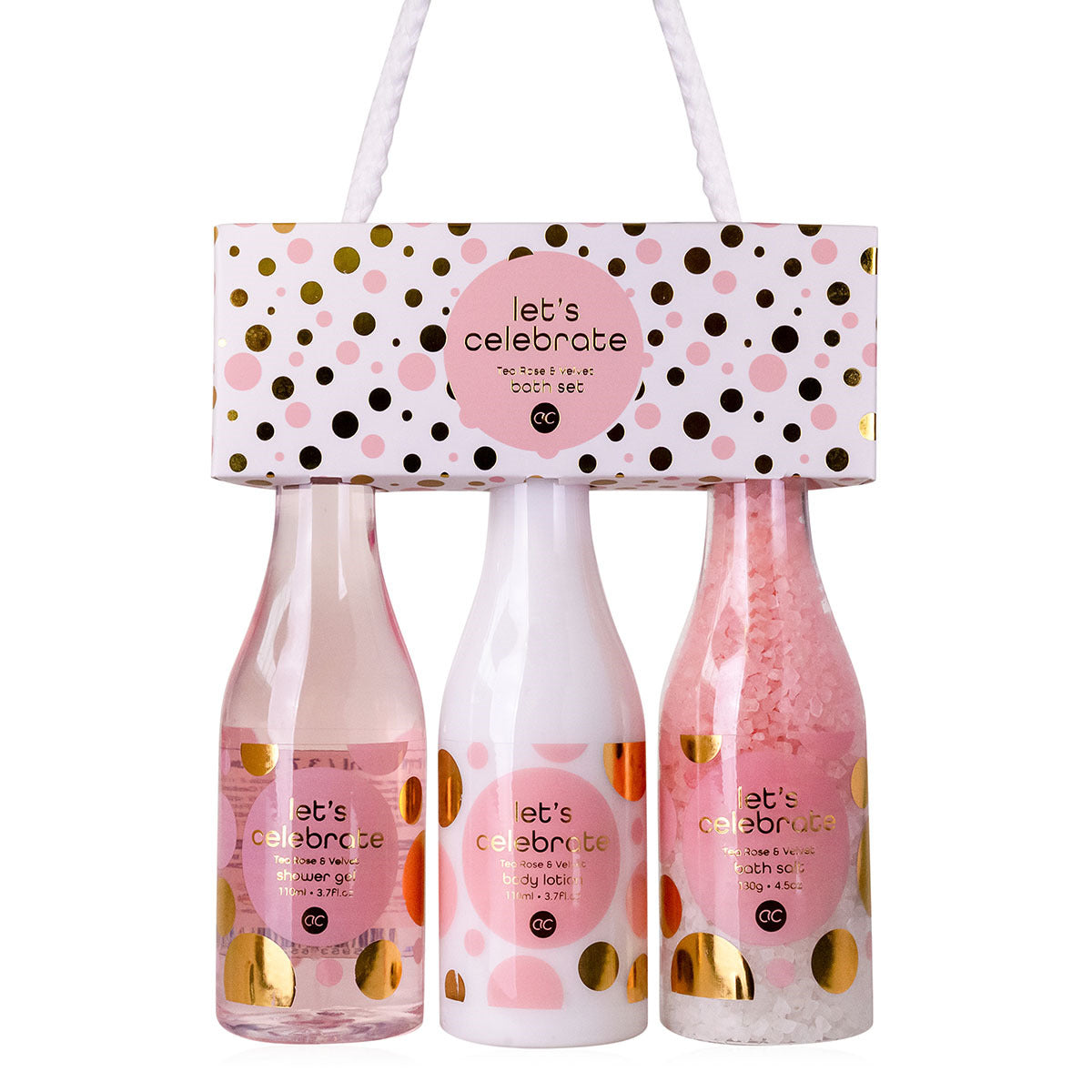 Let's Celebrate-Σετ περιποίησης με 110ml sh. gel, 110ml body lotion & 130g άλατα μπάνιου- Accentra