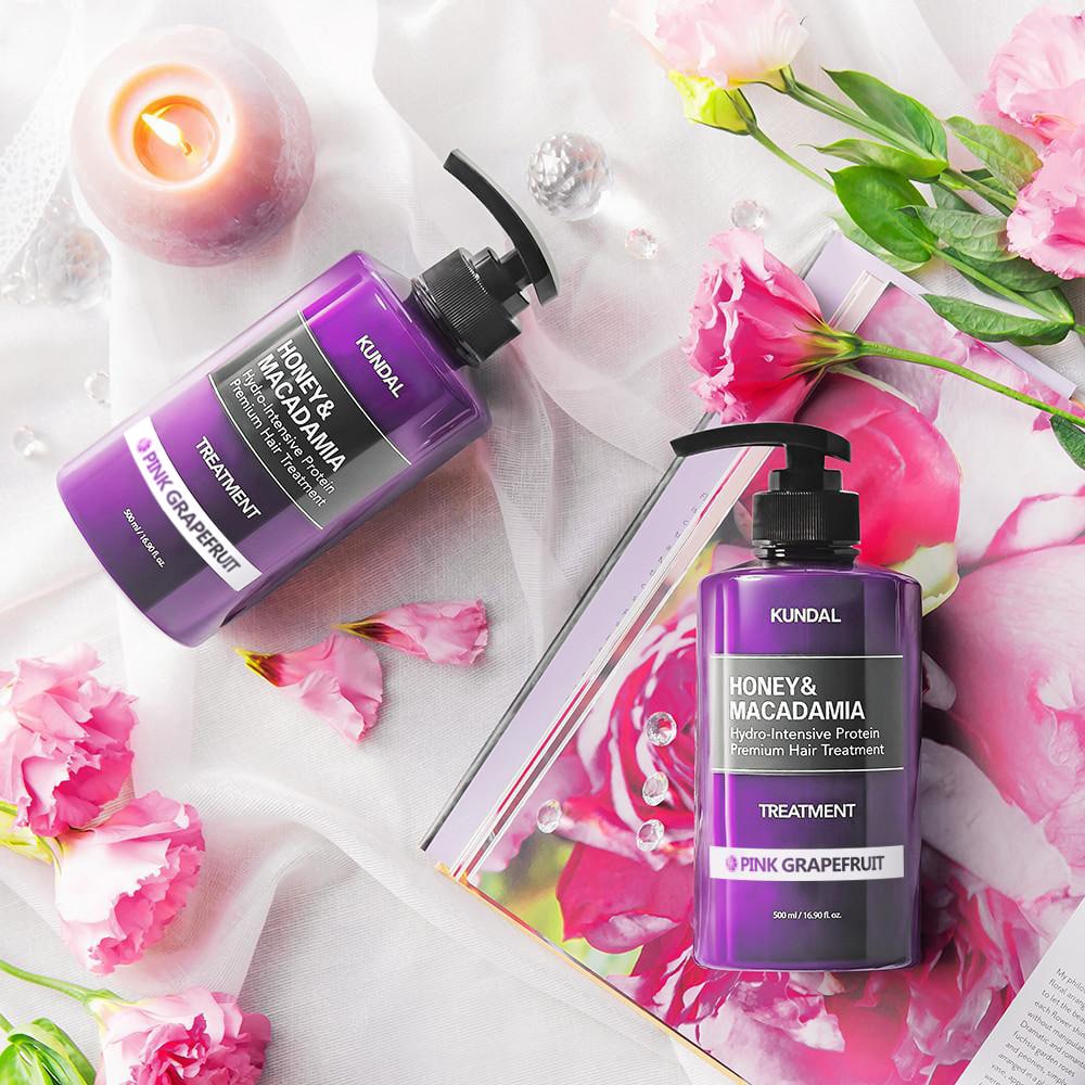 Kundal - Honey & Macadamia Protein Hair Treatment - Pink Grapefruit 500ml