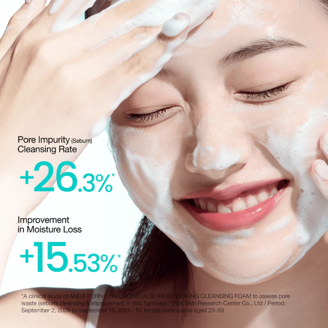 Anua- PDRN Hyaluronic Acid Moisturizing Cleansing Foam 150ml