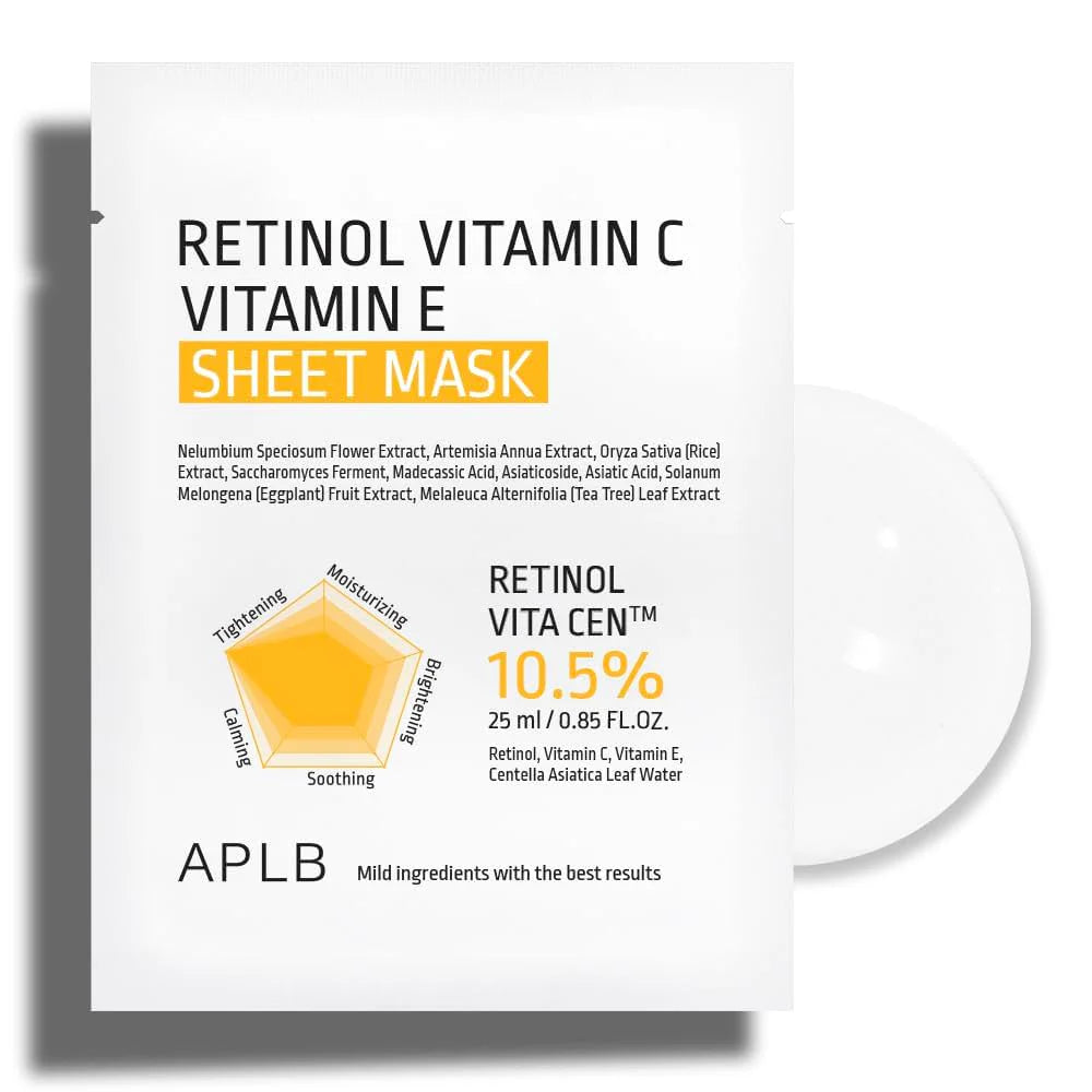 APLB-Retinol Vitamin C Vitamin E Sheet Mask