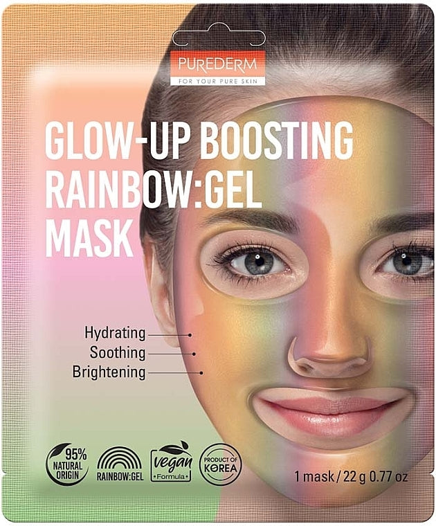 PUREDERM - glow-up boosting rainbow : gel mask